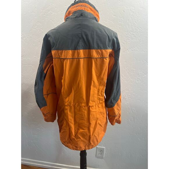 Columbia Omni-Tech Women’s Interchange Jacket XL Orange Gray Waterproof - Picture 13 of 13